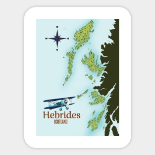 Hebrides Scotland Travel Map Sticker